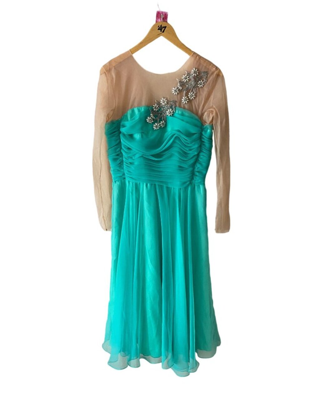 Vintage Lilli Diamond California Women's 1970's Cocktail Dress - Medium